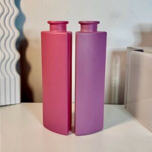 1990’s IKEA Malrig Puzzle Bud Vases — vintage Glass pair